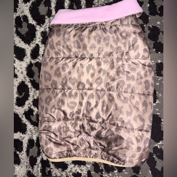 PINK dog leopard vest.
